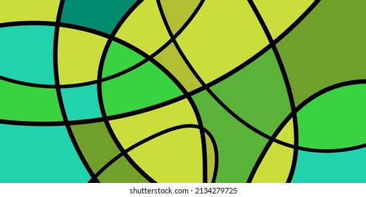 Abstract neurography. Wavy stripes divide the plane into sectors. Neurographic design. Abstract bright pattern for cover, background, wallpaper.