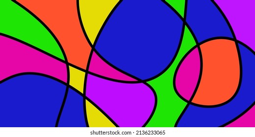 Abstract neurography. Wavy stripes divide the plane into sectors. Neurographic design. Abstract bright pattern for cover, background, wallpaper.