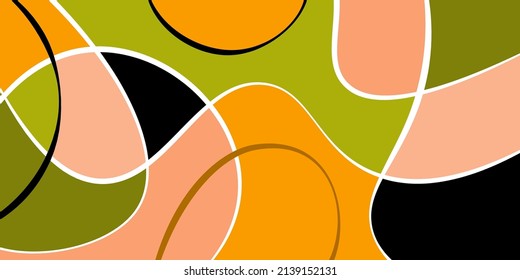 Abstrakte Neurografie. Schwere Streifen teilen das Flugzeug in Sektoren. Neurografisches Design. Abstraktes helles Muster für Cover, Hintergrund, Tapete.