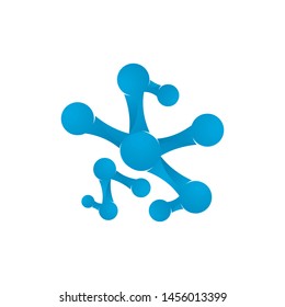 abstract neuron cell biotech nanotechnology molecule logo vector icon