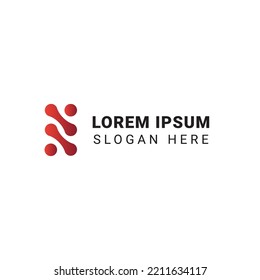 abstract neuron circle template logo vector.