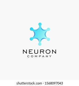 Abstract neuron logo design. Icon illustration vector