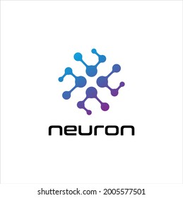 abstract neuron logo design vector illustration
