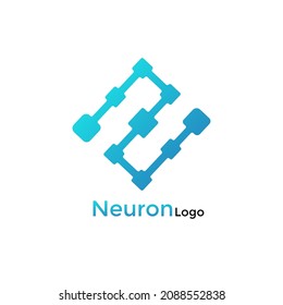 abstract neuron logo design vector illustration Eps 10. trendy logo