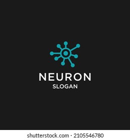 Abstract Neuron logo icon template