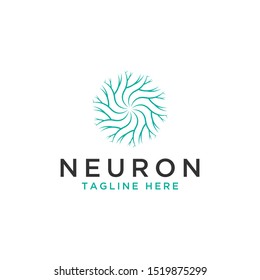 Abstract Neuron Logo Template Vector