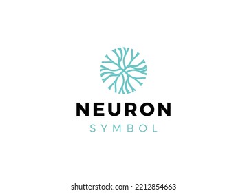 Abstract Neuron logo template vector