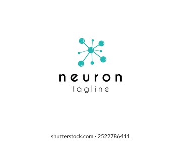 Ilustração vetorial do modelo de logotipo da Neuron Abstract.