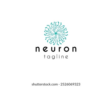 Ilustração vetorial do modelo de logotipo da Neuron Abstract.