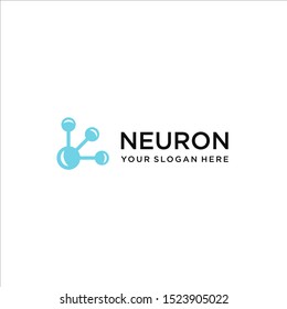 Abstract Neuron Logo Vector Design Template .