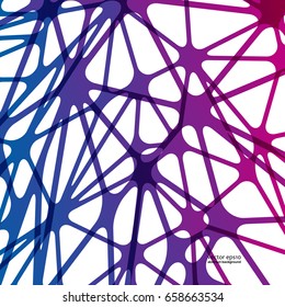 Abstract neuron net background, vector graphic design digital illustration.