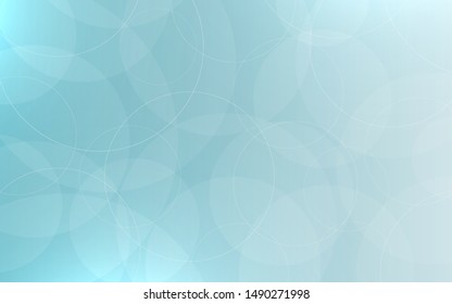 Abstract neutral background. Smooth bubbles and circles. Blue backdrop with highlights. Calm gray gradient for app or wallpaper. Blue template for poster or brochure. Vector illustration.