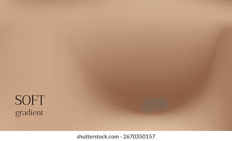 Abstractas gradiente de crema neutro. Fondo de gradación de onda marrón con textura ligera. Diseño de bolso de seda beige desnudo femenino para el telón de fondo cosmético o de moda. Chocolate suave y Fondo de pantalla sólido bronceado