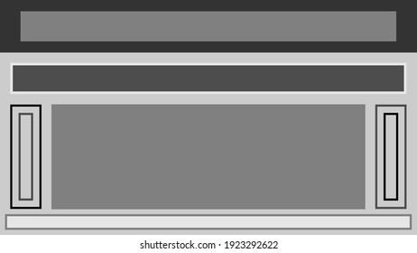 An abstract neutral grayscale block text box layout background image.