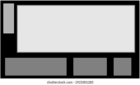 An abstract neutral grayscale block text box layout background image.