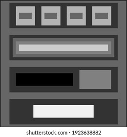 An abstract neutral grayscale block text box layout background image.