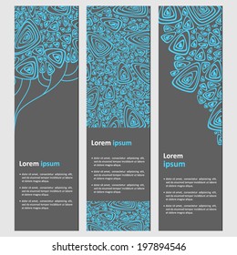 Abstract neutral light banners. A vector.