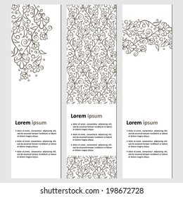 Abstract neutral light banners. A vector.
