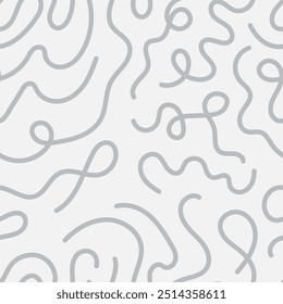 Padrão neutro sem emenda abstrato com linhas líquidas. Plano de fundo minimalista moderno com formas geométricas rabisca curvas ondas. Ilustração de vetor de repetição contemporânea