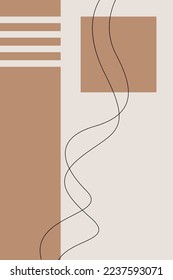 Abstract Neutral Taupe Wall Decor. Printable Abstract Design for Wall Decoration
