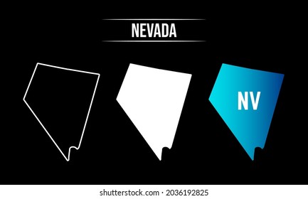 Abstract Nevada State Map Design