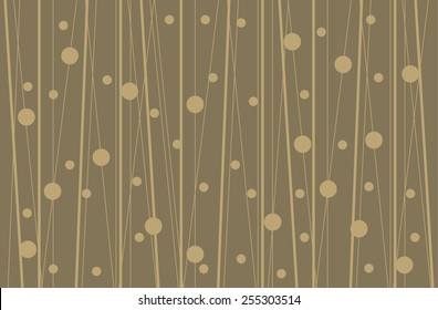 Abstract new age polka dots pattern Gold