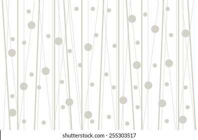 Abstract new age polka dots pattern Silver