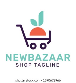 Resumen del nuevo concepto de diseño del logotipo del bazar