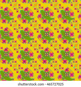 Abstract new geometric multi color seamless pattern.