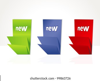 Abstract new labels. Vector illustration