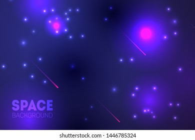 Abstract new space background. Shining stars
