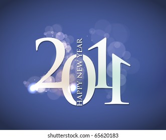 abstract new year 2011 colorful design.  Vector illustration