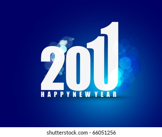 abstract new year 2011 colorful design.  Vector illustration