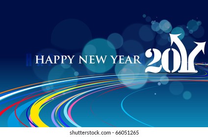 abstract new year 2011 colorful design.  Vector illustration