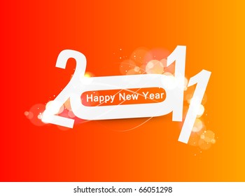 abstract new year 2011 colorful design.  Vector illustration