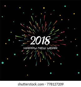 Abstract new year 2018 background