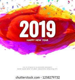 Abstract New Year 2019 background design