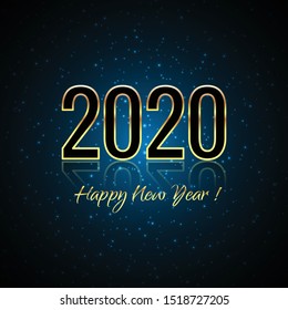 abstract new year 2020 creative design vector