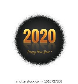 abstract new year 2020 creative design vector