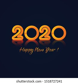 abstract new year 2020 creative design vector
