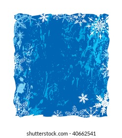 Abstract New year background with snowlakes and textures