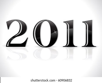 abstract new year black vector illustration