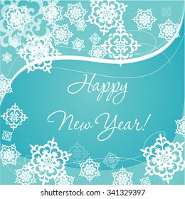 Abstract New Year, Christmas background with snowflakes.