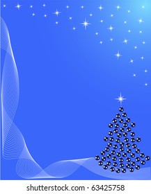 Resumen de Año Nuevo o fondo navideño con árbol de navidad y rollos
