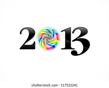 abstract new year text template vector illustration