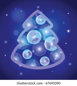 Abstract new year tree. Stock vector.