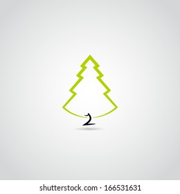 Abstract New Year Tree For Your Design