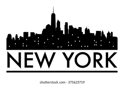 Skyline Silhouette New York Images, Stock Photos & Vectors | Shutterstock