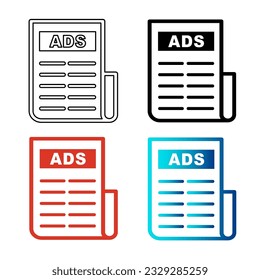 Abstract Newspaper Ads Silhouette Illustration, can be used for business designs, presentation designs or any suitable designs.