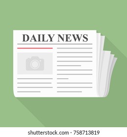 Abstract newspaper, daily news, flat style, vector eps10 illustration